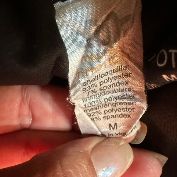 Maurices Medium Athletic Lined Pull On Short  Floral Mesh Paisley Navy Blue - Picture 8 of 12